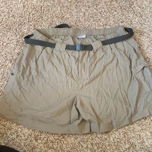 Columbia Sandy Ridge River Cargo Shorts Khaki 2X with belt